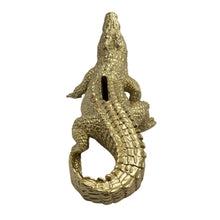 Load image into Gallery viewer, Crocodile Money Box - Gold Painted
