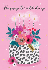 Debbie Edwards Greeting Card - Pink Happy Birthday