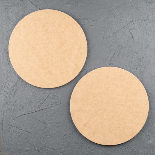 Unprimed Round Art Boards 2pack
