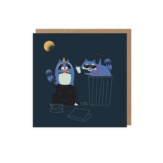 Party Raccoons - Greeting Card