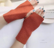 Load image into Gallery viewer, Rib Knit Fingerless Gloves - 6 Colour Options

