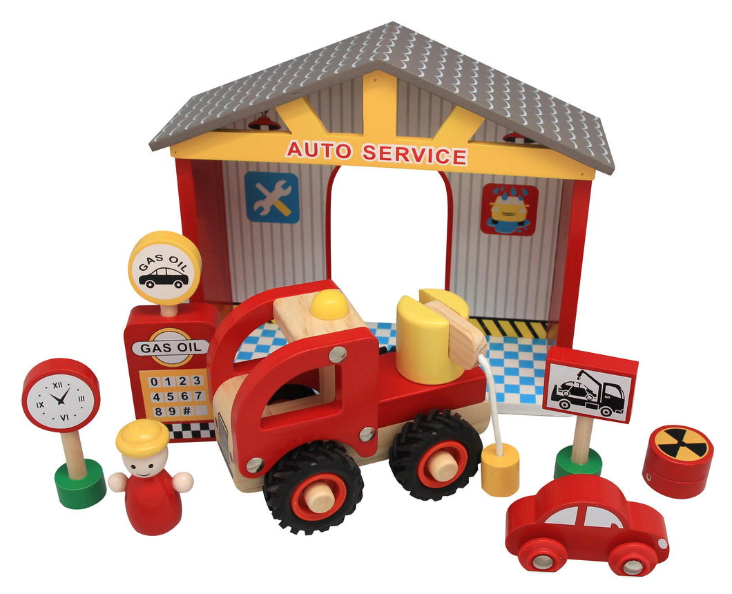 Wooden Service Station Set