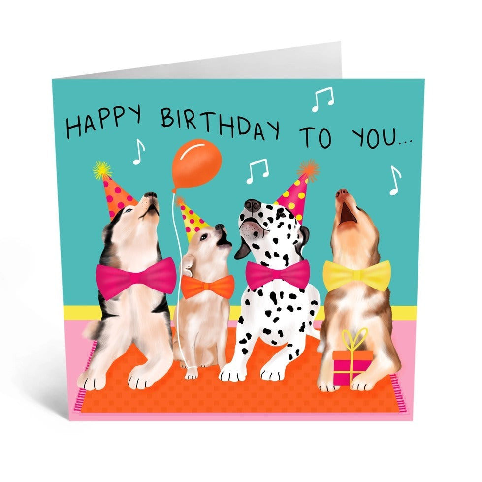 Singing Dogs Birthday - Greeting Card