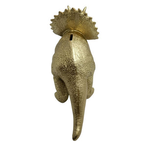 Triceratops Money Box - Gold Painted