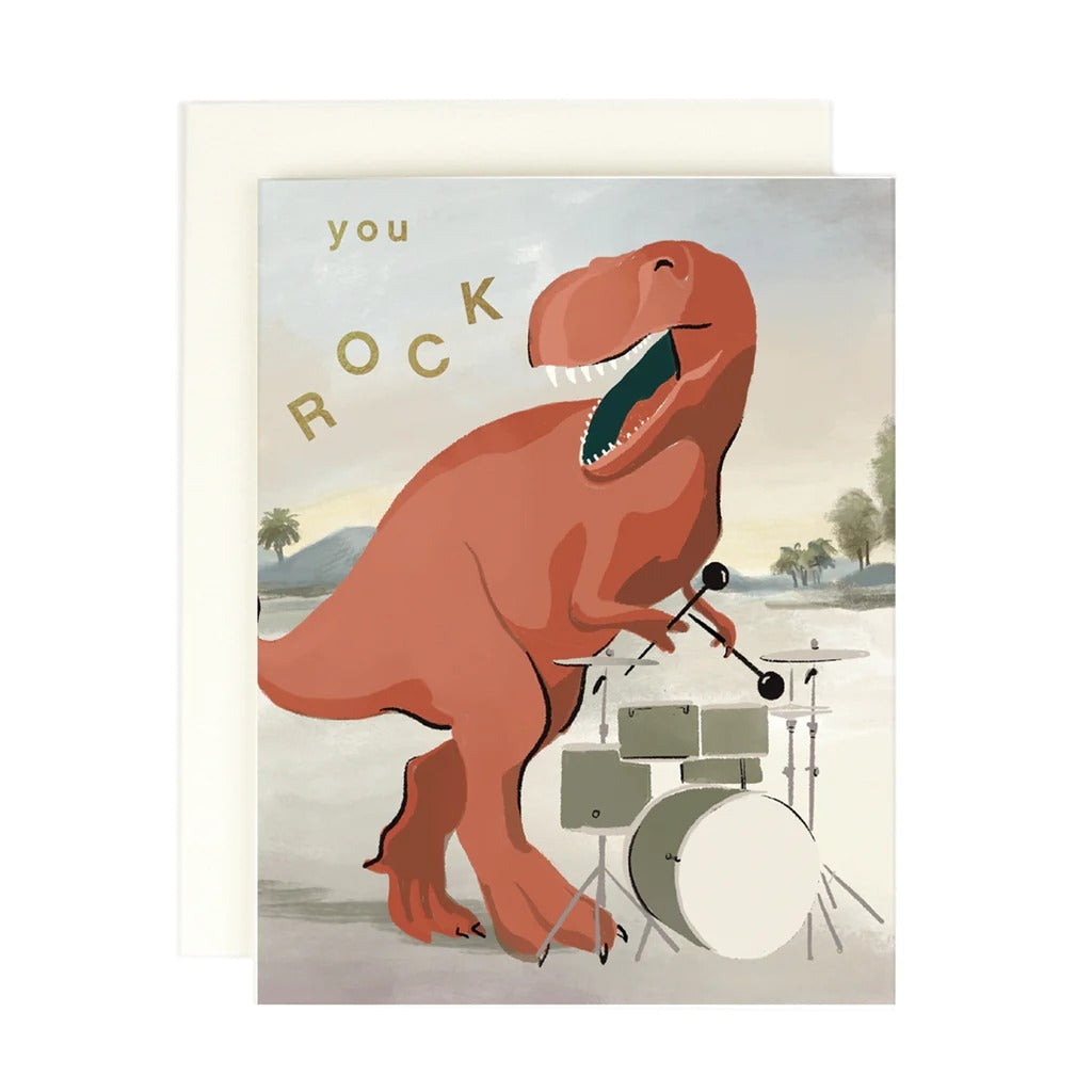 You Rock Dino - Greeting Card