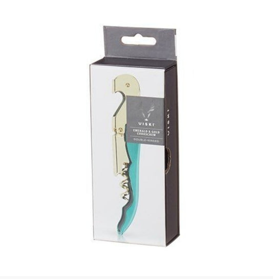 Burke : Emerald & Gold Corkscrew by Viski D