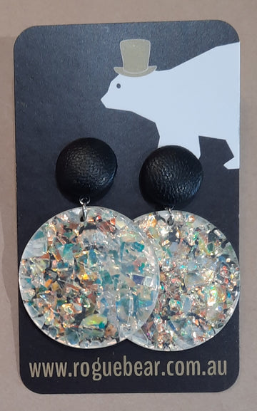 Rogue Bear Glittery Dangle Earrings