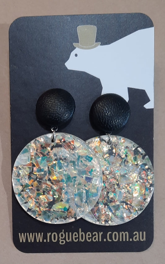Rogue Bear Glittery Dangle Earrings