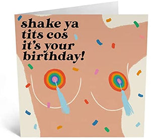 Shake Ya Tits - Birthday Card
