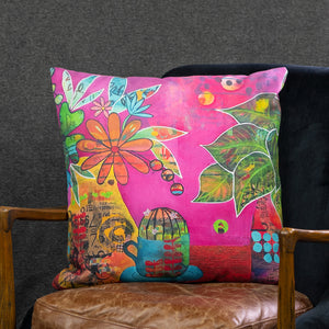Pink Still Life Cushion - 45cm