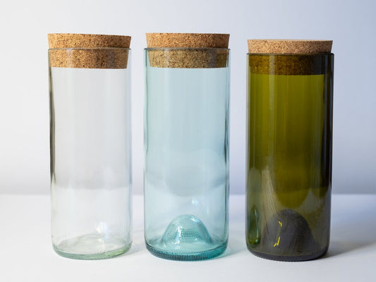 Re-purposed Wine Bottle Canisters