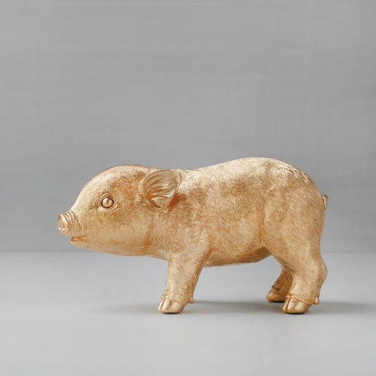 Pig Money Box - Gold