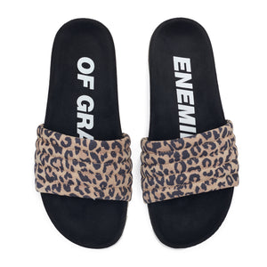 Rollies Slide Tooth Wedge - Leopard/Black