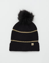 Load image into Gallery viewer, Beanie with Lurex Feature Stripe - 3 Colours

