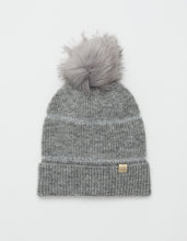 Load image into Gallery viewer, Beanie with Lurex Feature Stripe - 3 Colours
