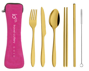 Stainless Steel Travel Cutlery Set - Assorted Colours