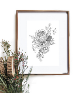 Winter Botanical Native Art Print