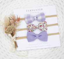 Load image into Gallery viewer, Mini Pinch Bow Headband 3 Pack Assorted
