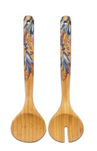 Load image into Gallery viewer, Lisa Pollock Bamboo Salad Servers
