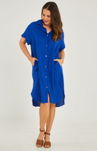 Linen Shirt Dress - 2 Colours