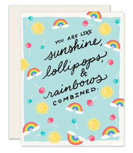 Lollipops & Rainbows - Greeting Card