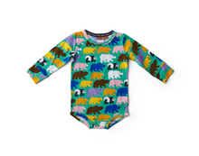 Load image into Gallery viewer, Can&#39;t Bear It Organic LS Romper - LAST ONE Sz 0-3 mths
