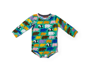 Can't Bear It Organic LS Romper - LAST ONE Sz 0-3 mths