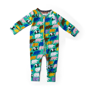 Can't Bear It Organic LS Zip Romper