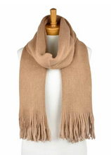 Load image into Gallery viewer, Plain Fringe Scarf - 2 Colours
