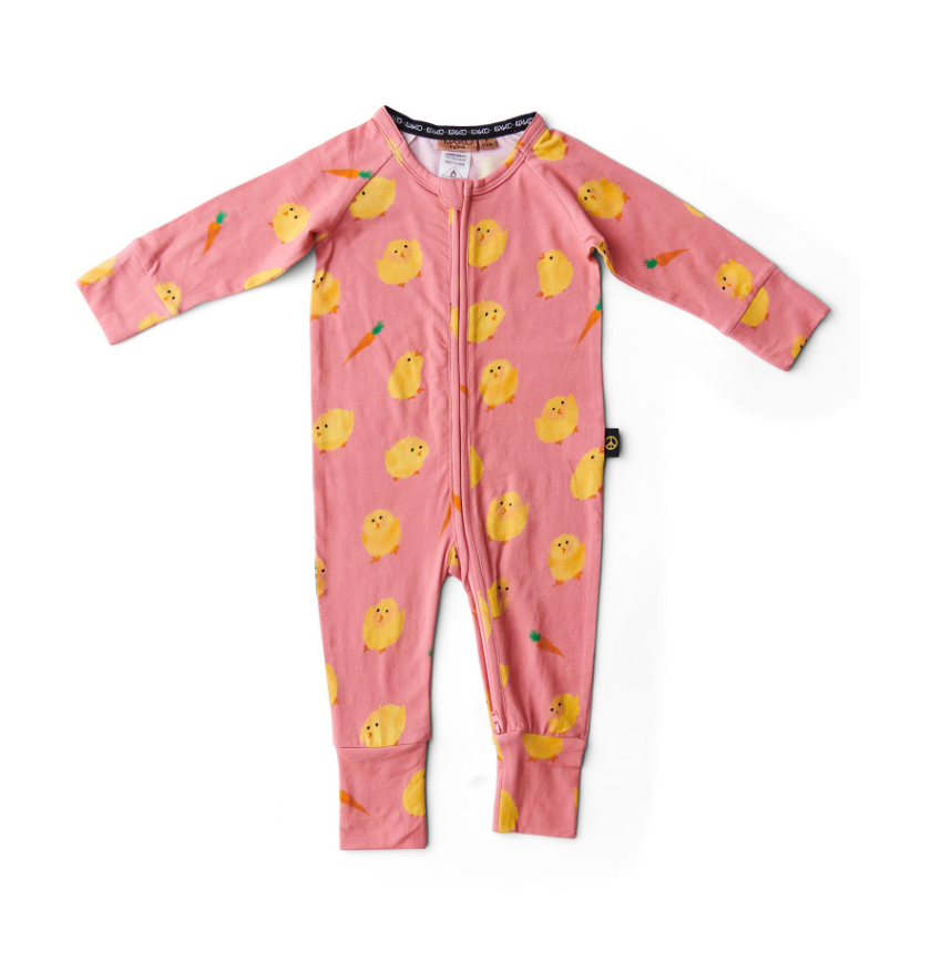 Little Chick Organic LS Zip Romper