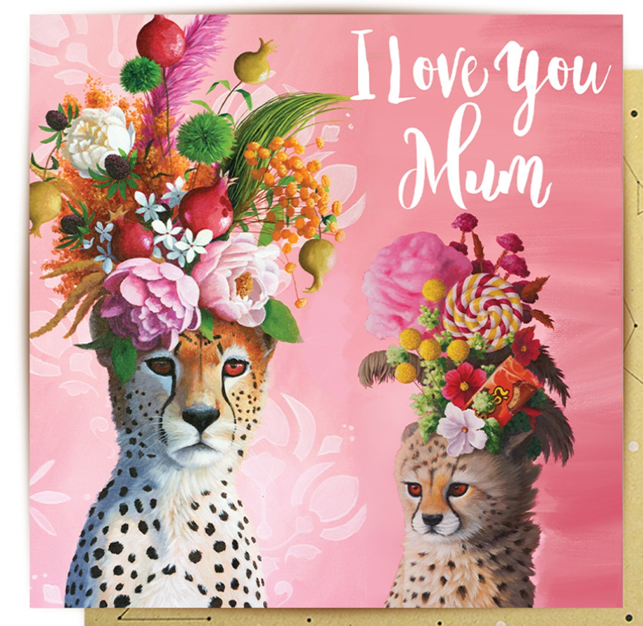 Cheetah Love - Greeting Card