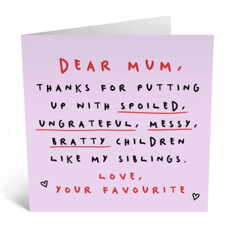 Like My Siblings - Mum - Greeting Card