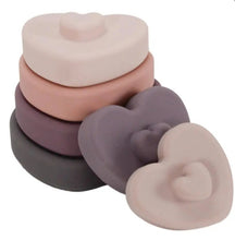 Load image into Gallery viewer, Silicone Stackable Toy - Heart
