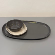 Load image into Gallery viewer, Cloud Oval Plate Charcoal (M)

