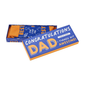 Congratulations Dad Boxed Socks