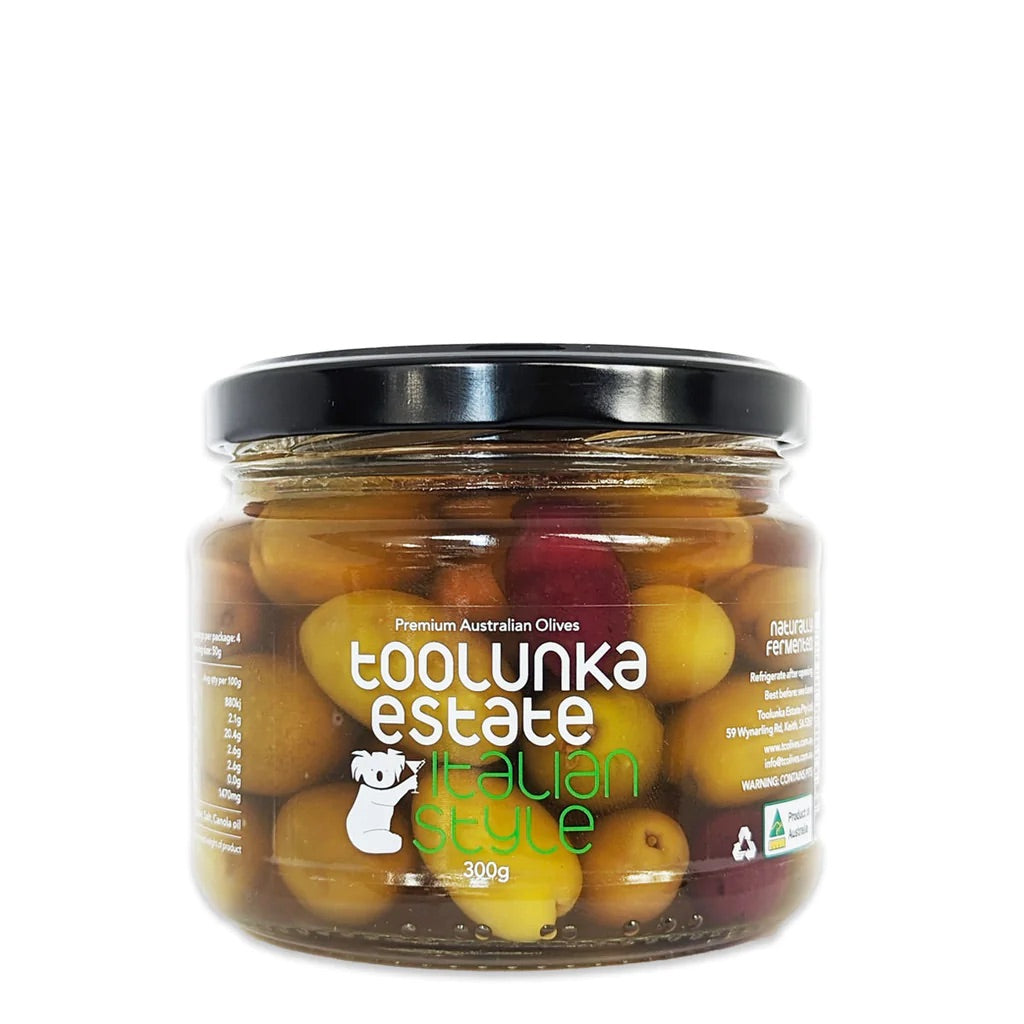 Toolunka Estate Italian Style Olives - 300g